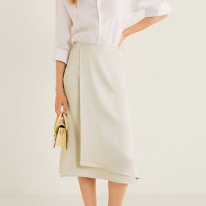 Mango Midi satin skirt